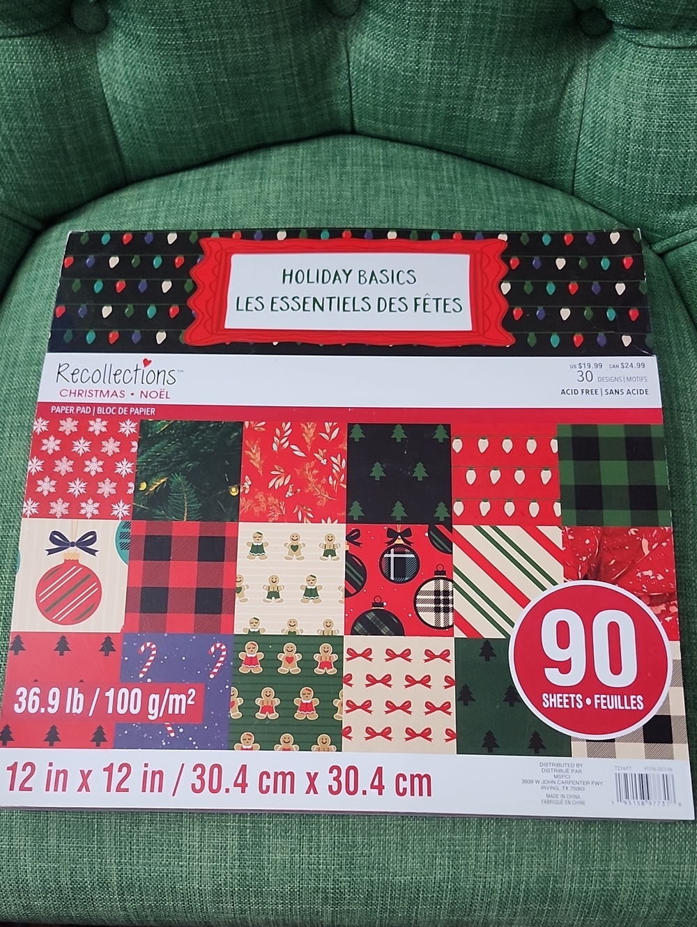 Recollections Holiday Basics Red & Green Christmas Paper Pack